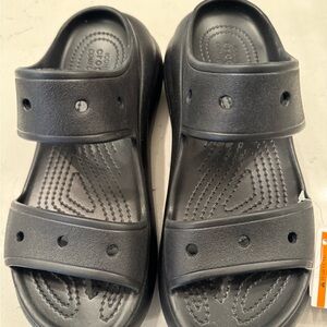 Black Platform Croc Sandals - Women’s Size 8 - Brand New with tags